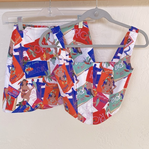 Peppermayo Stamp Travels Skirt Set - Picture 4 of 9